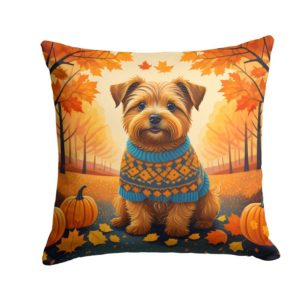 6922 DAC1060PW1414 Norfolk Terrier Fall Fabric Decorative Pillow Machine